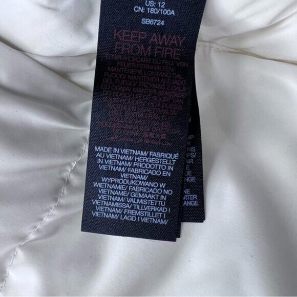 Sweaty Betty Downfill Puffer Reversible Jacket Navy White Large - Picture 12 of 13